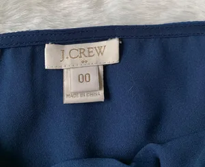 J.Crew Blue Silky Ruffle Slip Tank Top thumbnail 3