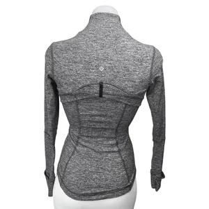 Lululemon Black Heather Swiftly Tech Long Sleeve Full Zip Athletic Jacket Top 2 thumbnail 2