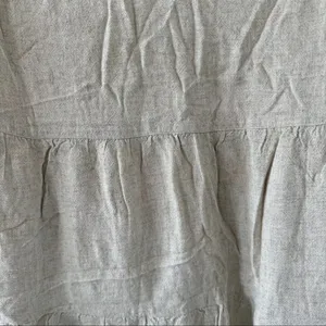 Abercrombie & Fitch Beige Lined Tiered V-Neck Pocket Dress Linen Blend Size S thumbnail 6
