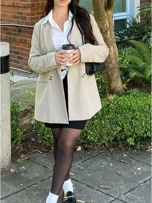 Beige H&M Blazer Oversized thumbnail 5