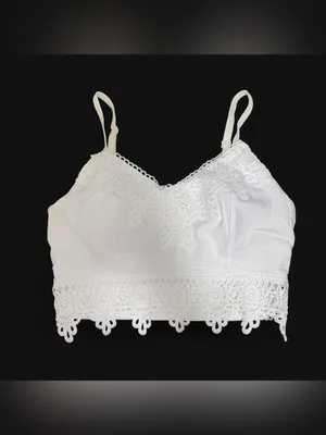 Mudd White lace crop top/bralette thumbnail 2
