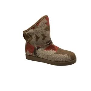 Indigo rd. Aztec Cozy Boot Women 6M Tan‎ Brown Rust Faux Fur Lined Mid Calf Boot thumbnail 6