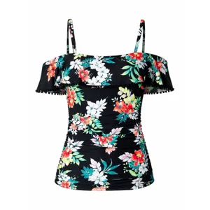 Tommy Bahama Floral Springs Flounce Tankini Top Swim Size XS thumbnail 3