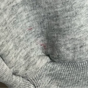 Fruit of the Loom Vintage Embroidered Hummingbird Gray Faux‎ Turtleneck Sweatshirt Size Medium thumbnail 5