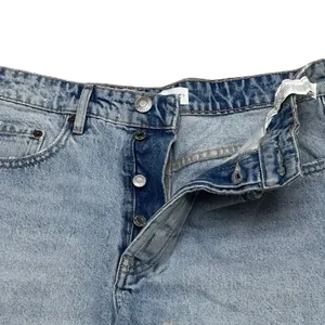 Abercrombie & Fitch Mid Rise Boyfriend Denim Shorts Distressed Raw Hem 6 thumbnail 2