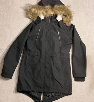 NUVANO Womens Black Faux Fur Hood Parka Winter Jacket Coat Size M‎ thumbnail 1