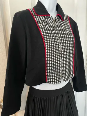 Vintage Michael B Ltd Cropped Blazer Jacket Size 6 Retro Made in the USA thumbnail 3