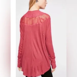 Free People Spring Valley lace trim top size‎ small thumbnail 4