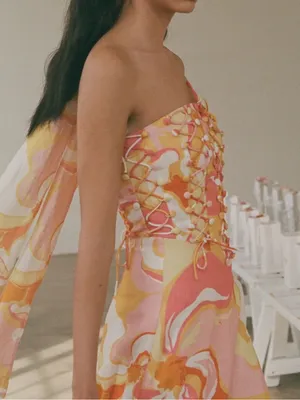 Zaco Saboskirt Kahlo Dress in Calista Sunset thumbnail 5
