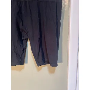 Women's Athletic Short Bike Short Black Pull On High Rise 9" Inseam Stretch Flaw thumbnail 4
