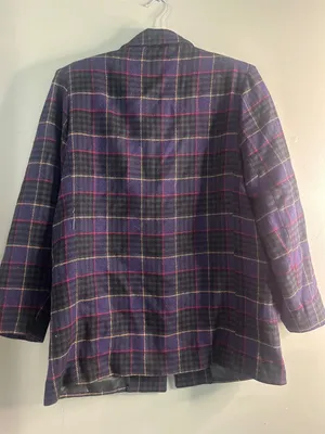 Dumas USA Plaid Blazer Jacket Vintage Preppy Academia Dark Academia Medium thumbnail 5