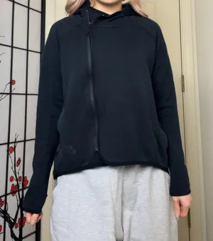 Nike Black Sportswear Tech Fleece Cape Zip-Up Hoodie thumbnail 2