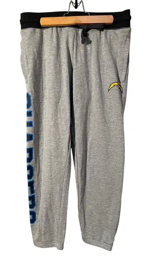NFL Juniors Collection Women's Size Medium 7/9 Sweatpants Los Angeles Chargers thumbnail 1