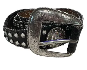 ✨ Blazin Roxx Rhinestone Western Belt – Black | Bling | Cowgirl Glam ✨ thumbnail 1