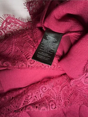 Frye Fuchsia Lace-Hem Peasant Blouse thumbnail 7