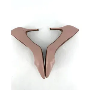 Next Pointed Toe Pumps Womens 38 Leather Stiletto‎ Heels Office Siren Neutral thumbnail 4