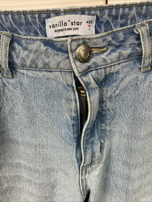 Vanilla Star Jeans Women’s Barrel Jeans Baggy Wide Leg Grunge Skater Y2K 25/1 Women’s Light Wash thumbnail 3