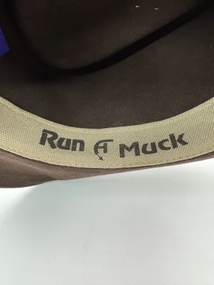 Run A Muck Brown Wool Felt Cowboy Hat NWT Adult Unisex Size L Western Cross thumbnail 4