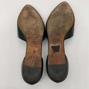 Vince Nina Leather D'Orsay Flats - Black - 11M thumbnail 11