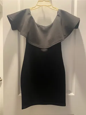 Little Black Floral Design Dress Size S 4 thumbnail 3