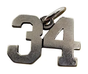 James Avery Sterling Silver Number 34 Charm Ivy League Series Pendant 925 thumbnail 1