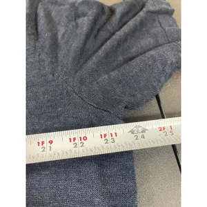 J Jill Women Blue Linen Blend Open Knit Cardigan Sweater Minimalist L Summer thumbnail 10