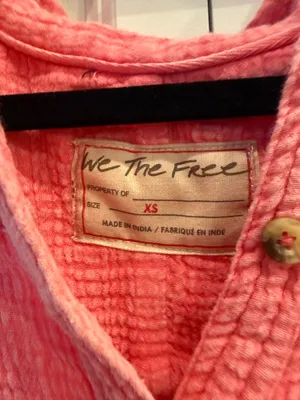 Free People Cardiff Cotton Gauze Button-up Shirt In Pinky Promise thumbnail 3