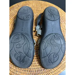 Ziera Bruce‎ Black Grey Animal Print Comfort Slingback Wedge Sandals Womens 40 M thumbnail 5