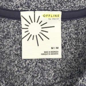 American Eagle OFFLINE By Aerie Boucle T-Shirt Royal Navy NWT Medium thumbnail 3