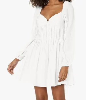 ASTR the Label x Revolve Carina Dress Boho Puff Sleeve Cottage Core romantic Wedding Mini Dress Large thumbnail 4