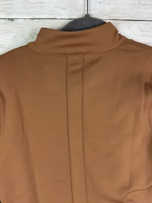 girlfriend collective Tan Zip-Front Long Sleeve Top thumbnail 6