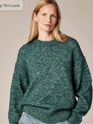 J. Crew Green Relaxed Crewneck Sweater thumbnail 1