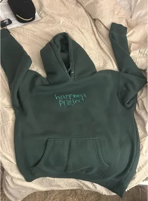 Happiness Project Hoodie Green Size L thumbnail 1