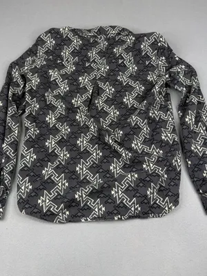 BDG Urban Outfitters Aztec Western Flannel Shirt Gray Cotton Women M thumbnail 3