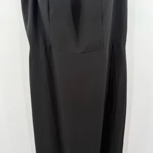 Azazie Tayla Dress Size 14 Bridesmaid Black Chiffon V-Back Side Boning Wedding thumbnail 9