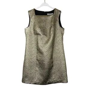 Abercrombie & Fitch Gold Metallic Sleeveless Mini Dress Medium Party Cocktail thumbnail 5