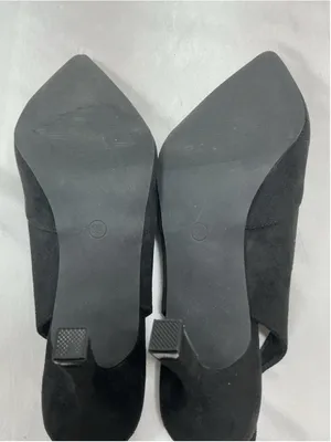 Womans New Slingback Stiletto Pumps Size 9.5 Black Pointed Toe thumbnail 7