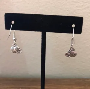 Silver Pumpkin Earrings thumbnail 3