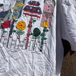 Vintage Bird Houses 1995 Vicki Melhart Single Stitch T Shirt Size L USA Made thumbnail 3