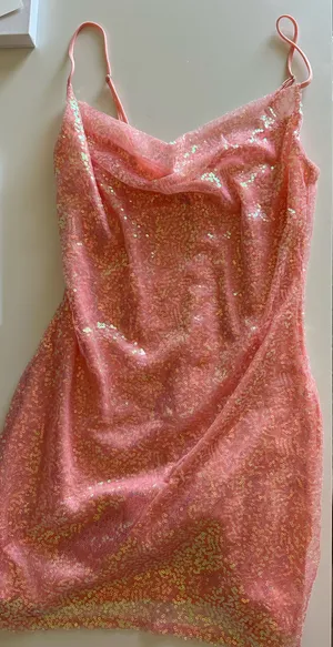 Lucy in the Sky Mini Dress Pink Sequin thumbnail 2