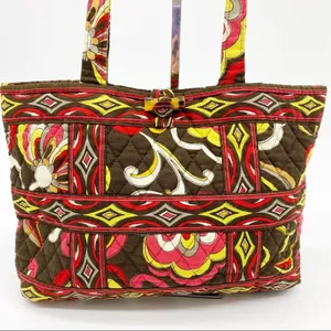 Vera Bradley Puccini Retired Pattern Small Tote Toggle Close Brown Abstract‎ thumbnail 2