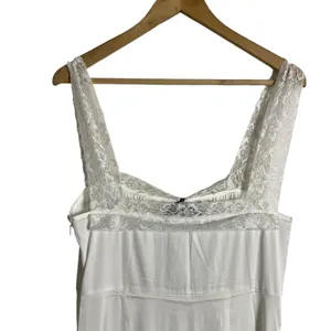 Lioness Vintage Ballerina Porcelain White Lace Trim Sleeveless Maxi Dress Size M thumbnail 8
