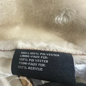 Vintage KC Collections Women’s XL‎ Beige Faux Fur Hooded Jacket Coat thumbnail 9