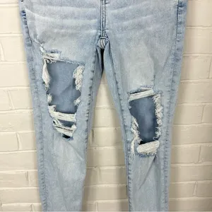 American Eagle Distressed Light Wash High Rise Jegging Size 2 thumbnail 11