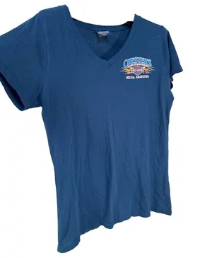 Harley-Davidson Women's V-neck Chester's Mesa, Arizona T-shirt Black Medium thumbnail 2