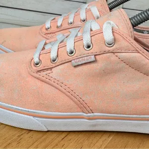 Vans Authentic Marled Peach Lace‎ Up Sneakers Shoes Peach Orange White 8.5 thumbnail 6