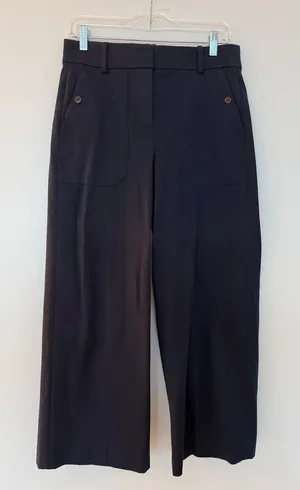 JCrew Navy Wide Leg Trousers Size 6 thumbnail 1