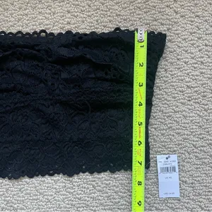 Aerie Black Lace Strapless Bandeau Top XS NWT thumbnail 4
