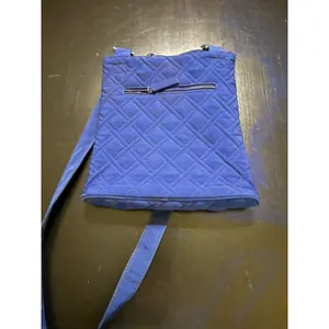 Vera Bradley Blue Quilted Microfiber Crossbody Bag Adjustable Strap Zip Pockets thumbnail 5