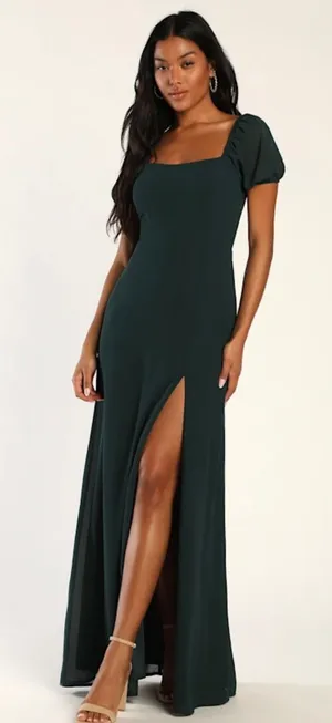Lulus Emerald Green Maxi Dress thumbnail 1